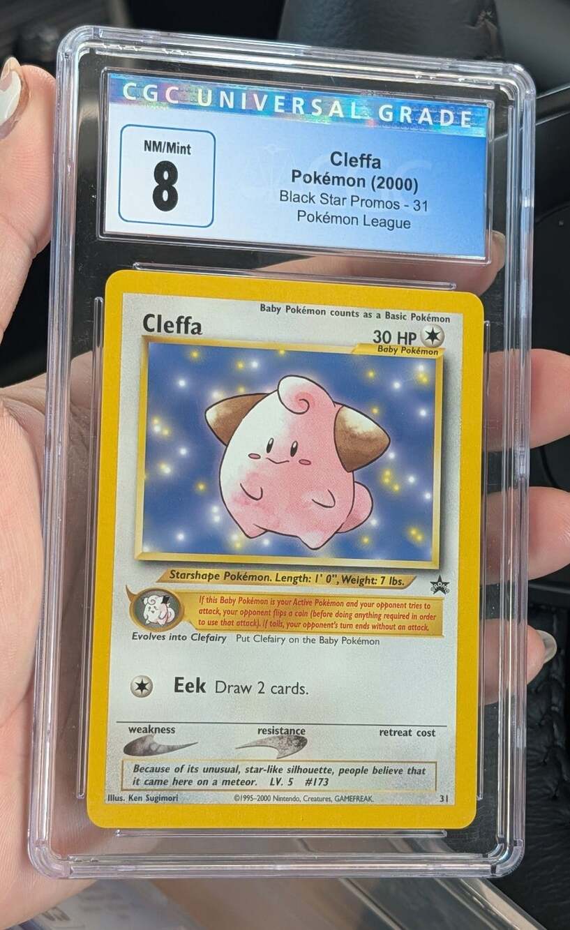 Pokemon 2000 Black Star Promo 31 Cleffa CGC 8 NM/Mint Graded Card